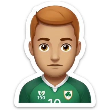 Irish rugby jersey number 10 Crowley sticker