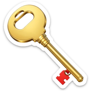 gold basic key sticker
