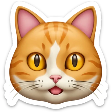 a cat that says huh sticker