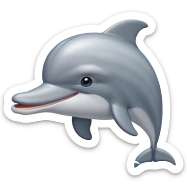 Dolphin emoji combination with a cap sticker