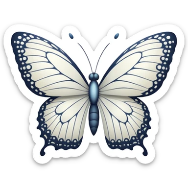 White Butterfly  sticker