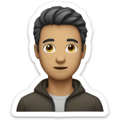 A man without face sticker