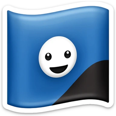 Bandera con tres líneas la de arriba con azul o azul oscuro el del medio blanco y la de abajo negro sticker