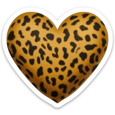 Corazón de animal print sticker