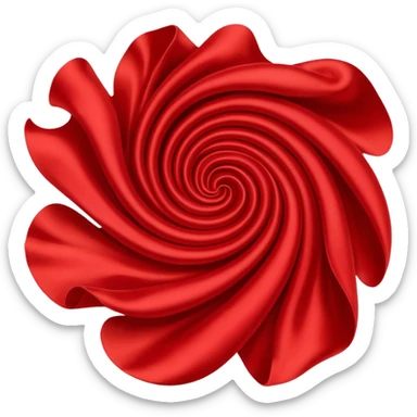 Red silk whirling through the wind. sticker