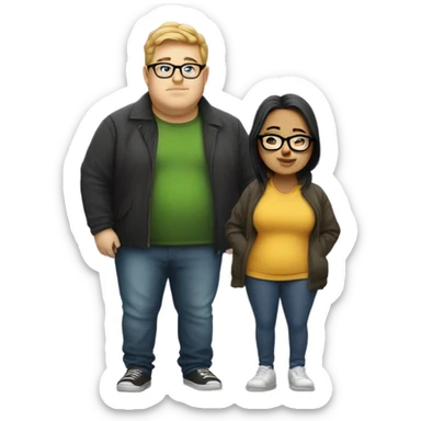 chubby with guy with glasses a subway sub sticker