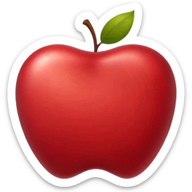 liver apple style emoji soft shading sticker