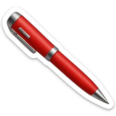 red diagonal pen sticker
