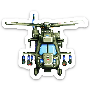 military helicopter Apache sticker