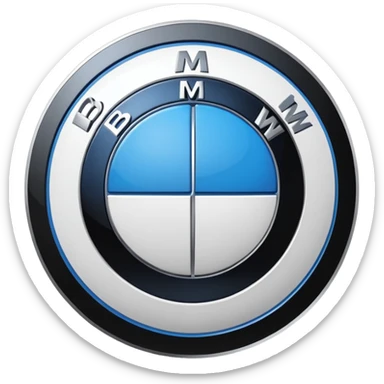 Bmw real logo sticker