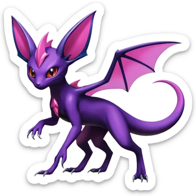 Shiny Salandit-Noivern-Espeon-Hybrid (Full body) sticker