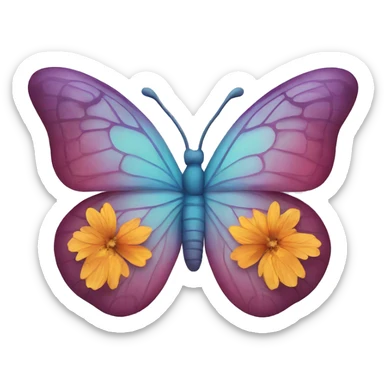 Lungs and butterflies  sticker
