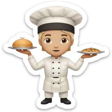 High resolution of   realistic full body chef distorted , no extra hybrid sticker
