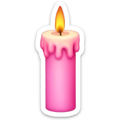 Pink candle sticker