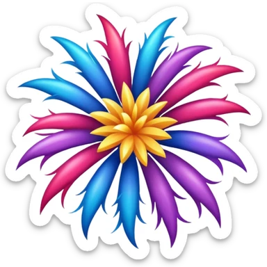 New year Fireworks sticker