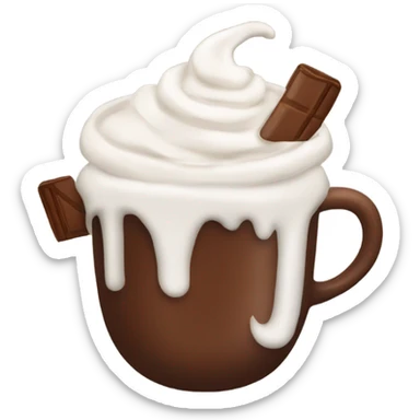 Hot cocoa with whip cream  sticker