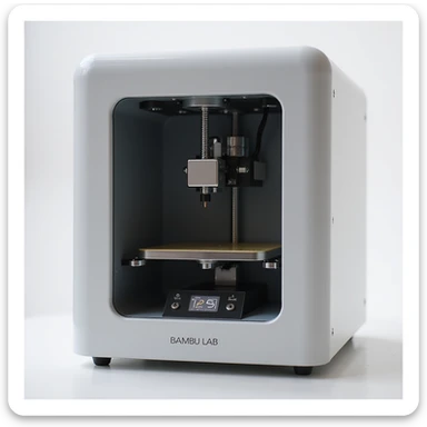 3D printer Bambu Lab A1 Mini, realistic, detailed, modern design sticker