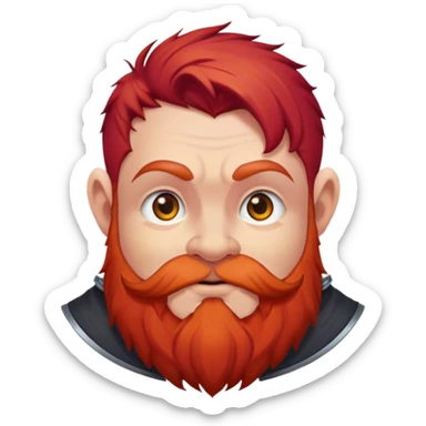 dwarf with red hair sticker