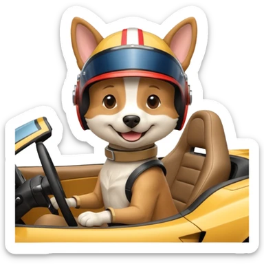 Dog corvette sticker