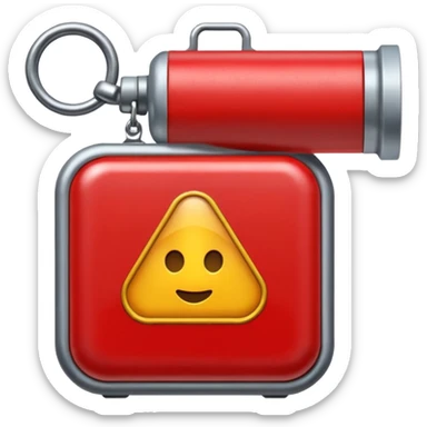 linterna de explorador detalles en rojo sticker