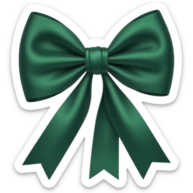 dark green bow sticker