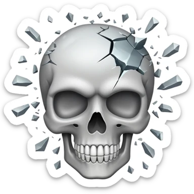 a skull emoji with its head exploding sticker