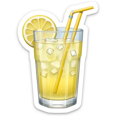 cold lemonade with ice sticker