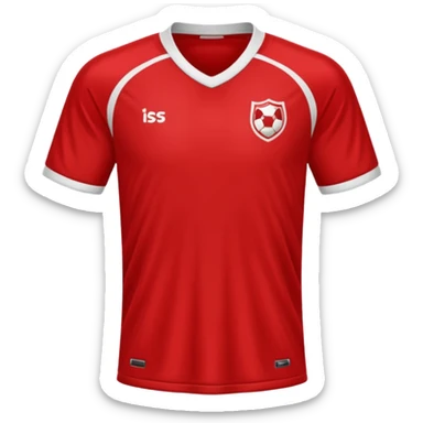solid red soccer jersey sticker