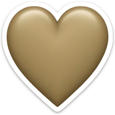 Khaki heart sticker
