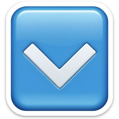 Checkmark in blue box sticker