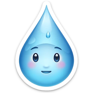 water falling on the ground sticker