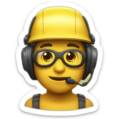 Poussin avec casque sticker