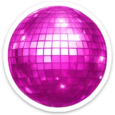 Pink disco ball sticker