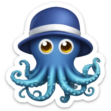 pulpo con gorro de marinero sticker