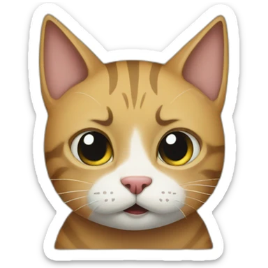 Cat in distress sticker