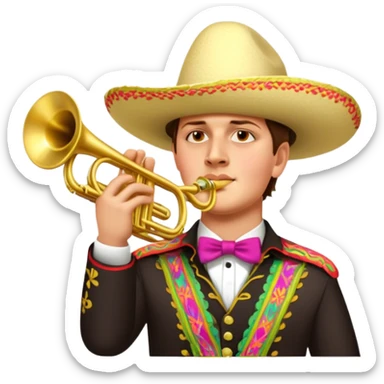 Mariachi Trumpet Player sticker