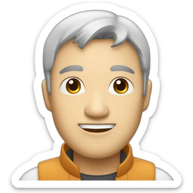 Chinese man byebye sticker