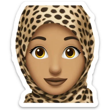 Cheetah print hijab sticker