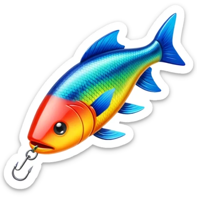 fake bait fishing sticker