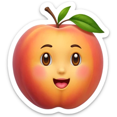 Lovely peaches sticker