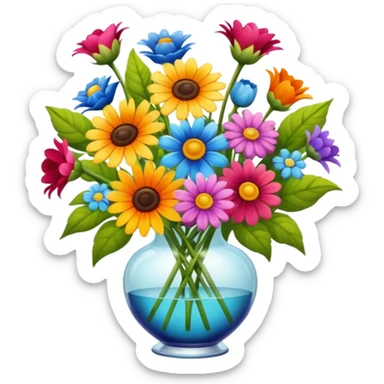decoração de flores de verão sticker