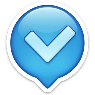 Verificado azul redondo sticker