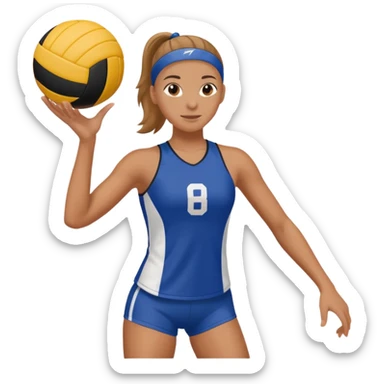 Setting a volleyball  sticker