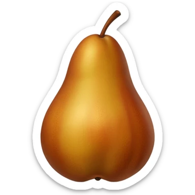 pear brown sticker