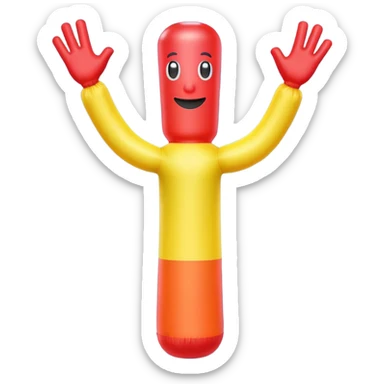 Wacky inflatable tube man sticker