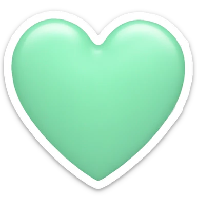 Mint green heart pastel pale sticker