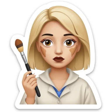 clumsy makeup artist sticker