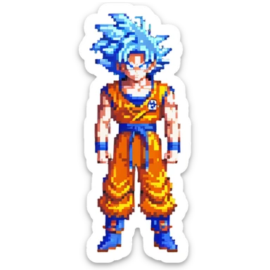 Goku with energy aura sticker
