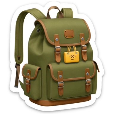 backpack front view storage sticker