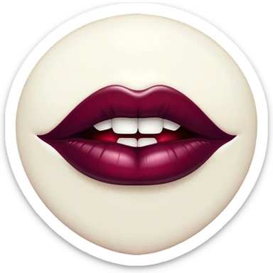 Burgundy vampire lips sticker